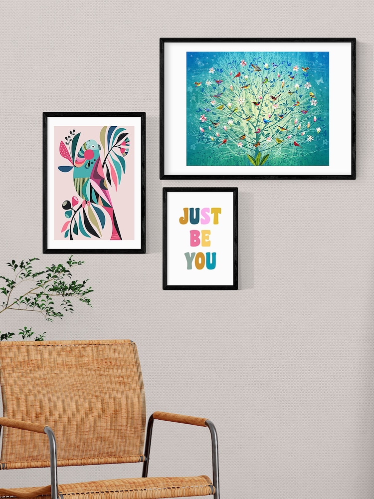East End Prints Blue Singing Tree Wall Set - Image 1 of 1