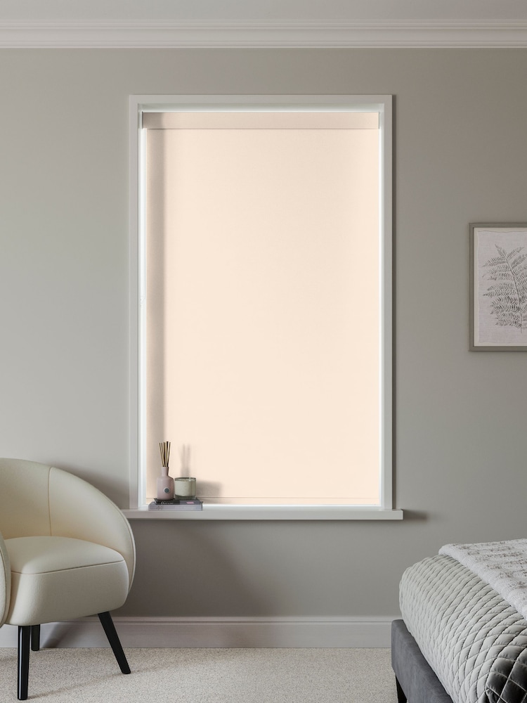 Almond Natural Glow Made to Measure Blackout Roller Blind - Image 2 of 6
