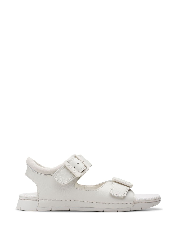 Clarks White Kids Baha Beach Sandals - Image 1 of 7