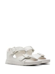 Clarks White Kids Baha Beach Sandals - Image 4 of 7
