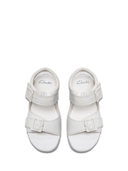 Clarks White Kids Baha Beach Sandals - Image 5 of 7