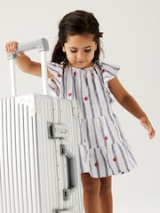 Name It Blue Tiered Stripe Strawberry Dress - Image 1 of 4