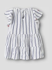 Name It Blue Tiered Stripe Strawberry Dress - Image 4 of 4