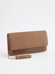 Tan Brown Croc Effect Purse - Image 1 of 5