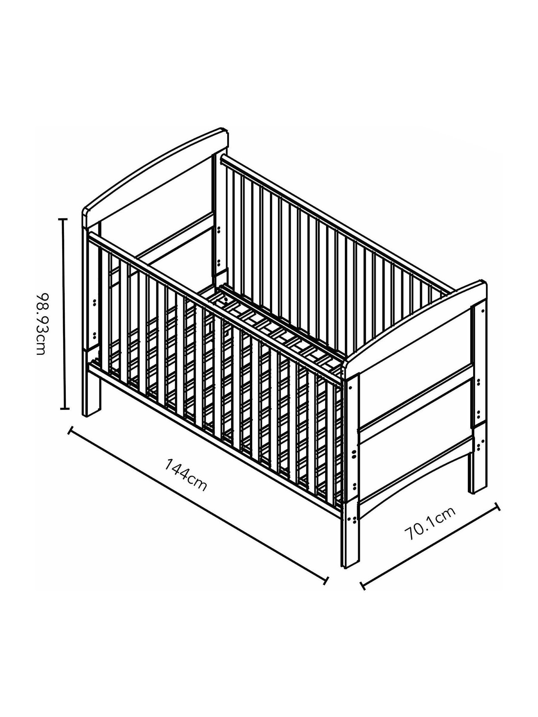 Buy Obaby White Grace White Cot Bed from the Next UK online shop