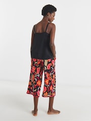 Figleaves Animal Leopard Blanket Stitch Culotte Pyjamas Set - Image 2 of 4