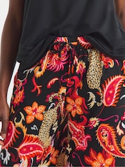 Figleaves Animal Leopard Blanket Stitch Culotte Pyjamas Set - Image 4 of 4