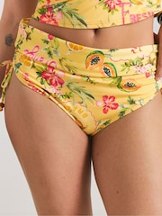 Figleaves Yellow Adjustable Foldover Bikini Brief - Image 3 of 4
