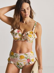 Figleaves White Frill Bikini Brief - Image 1 of 4