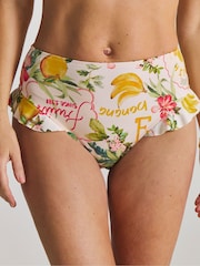 Figleaves White Frill Bikini Brief - Image 3 of 4