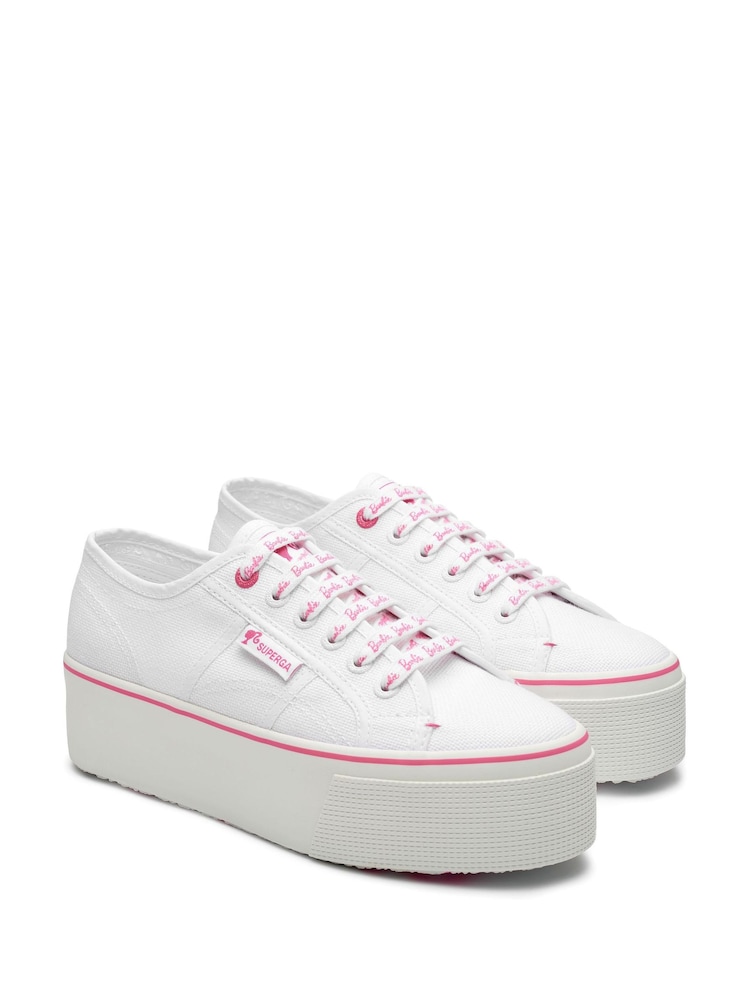 Superga 2790 Barbie Classic White Trainers - Image 2 of 5