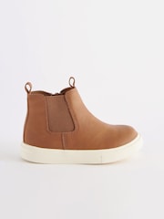 Tan Brown Standard Fit (F) Chelsea Boots with Zip Fastening - Image 2 of 5