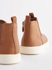 Tan Brown Standard Fit (F) Chelsea Boots with Zip Fastening - Image 3 of 5