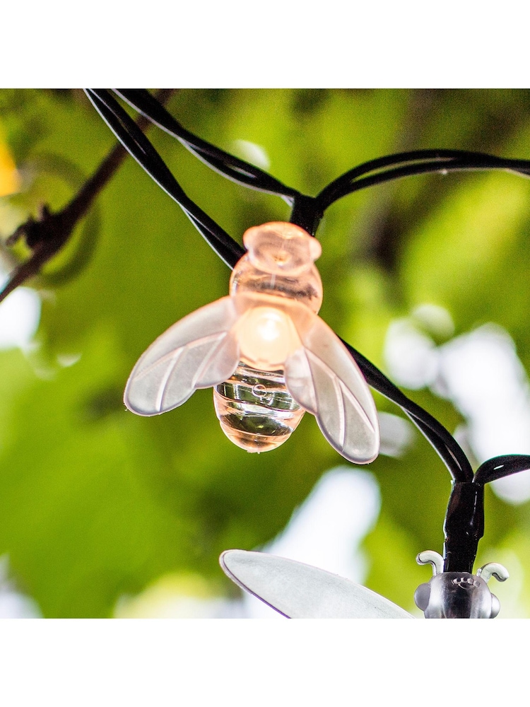 Lights4fun White 20 Firefly LED Solar Fairy Lights - Image 2 of 2 Lights4fun White 20 Firefly LED Solar Fairy Lights - Image 2 of 2