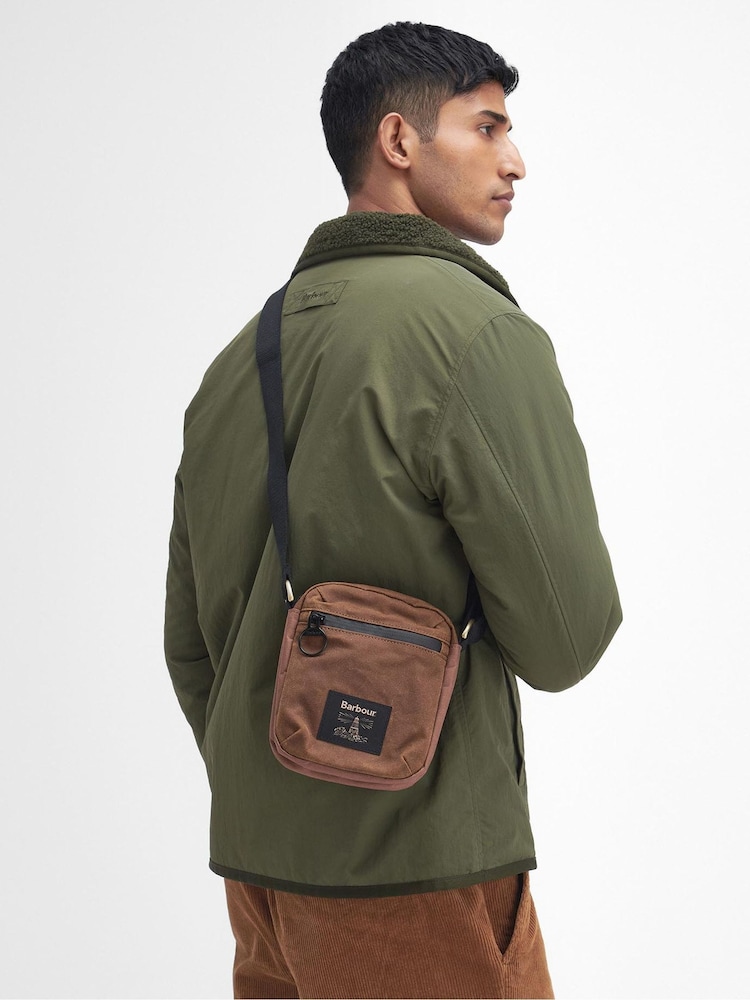 Barbour® Mustard Yellow Field Wax Crossbody Bag - Image 6 of 6