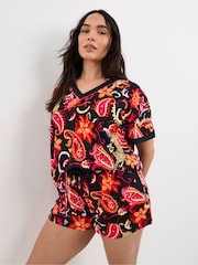 Figleaves Animal Leopard Shortie Pyjamas Set - Image 1 of 4