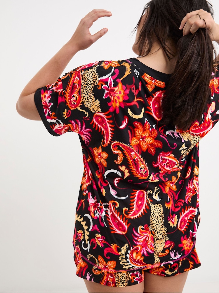Figleaves Animal Leopard Shortie Pyjamas Set - Image 2 of 4