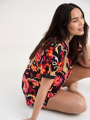 Figleaves Animal Leopard Shortie Pyjamas Set - Image 4 of 4