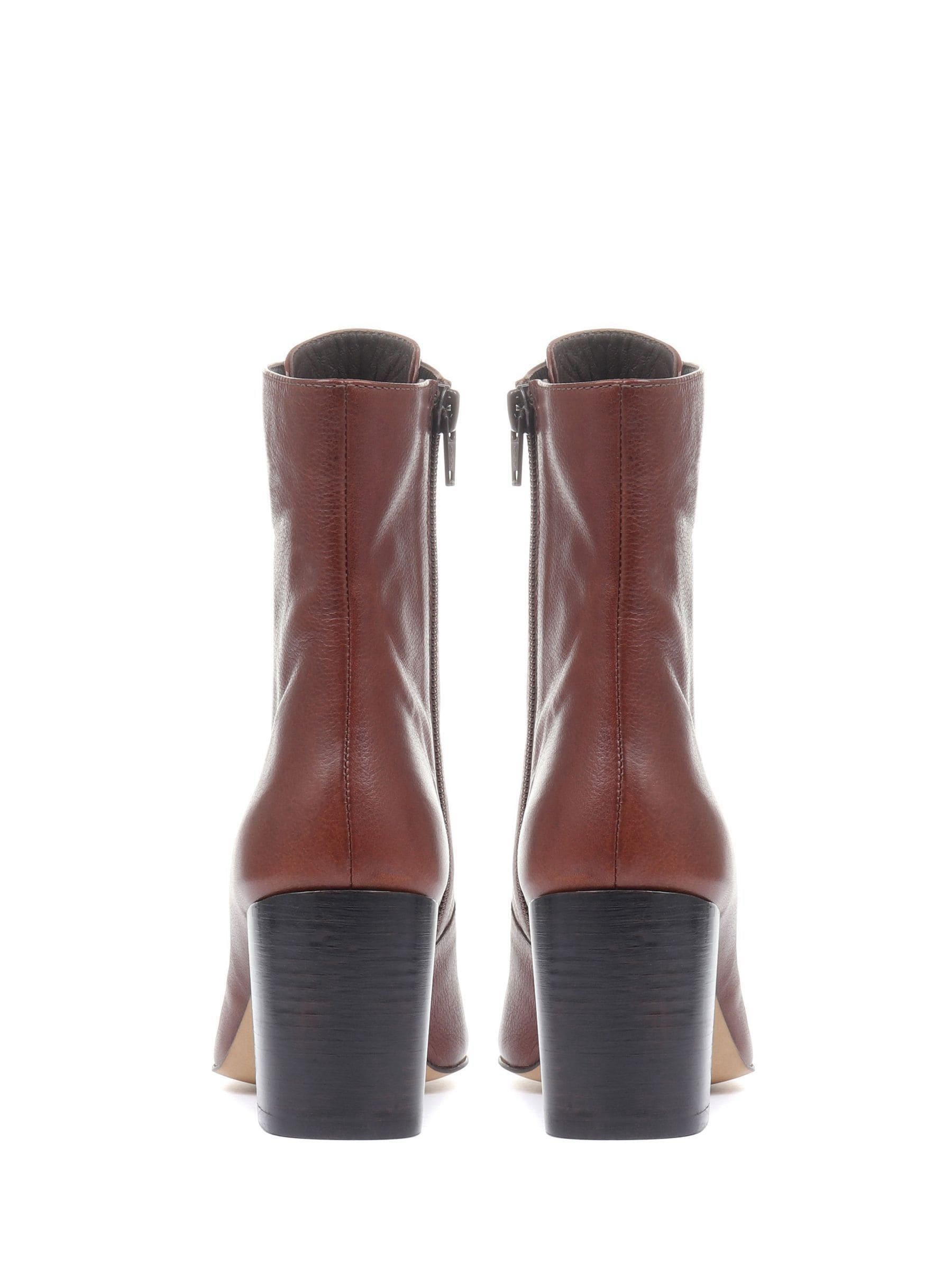 【PORTERNA】Lenny mid-ankle boots Buy Tan Brown Liana Lace-Up Heeled Ladies Ankle Boots from