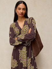 Коричневий - White Stuff плаття Leah Jersey - Image 4 of 6