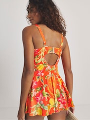 Figleaves Orange Bandeau Swimdress - Image 2 of 4