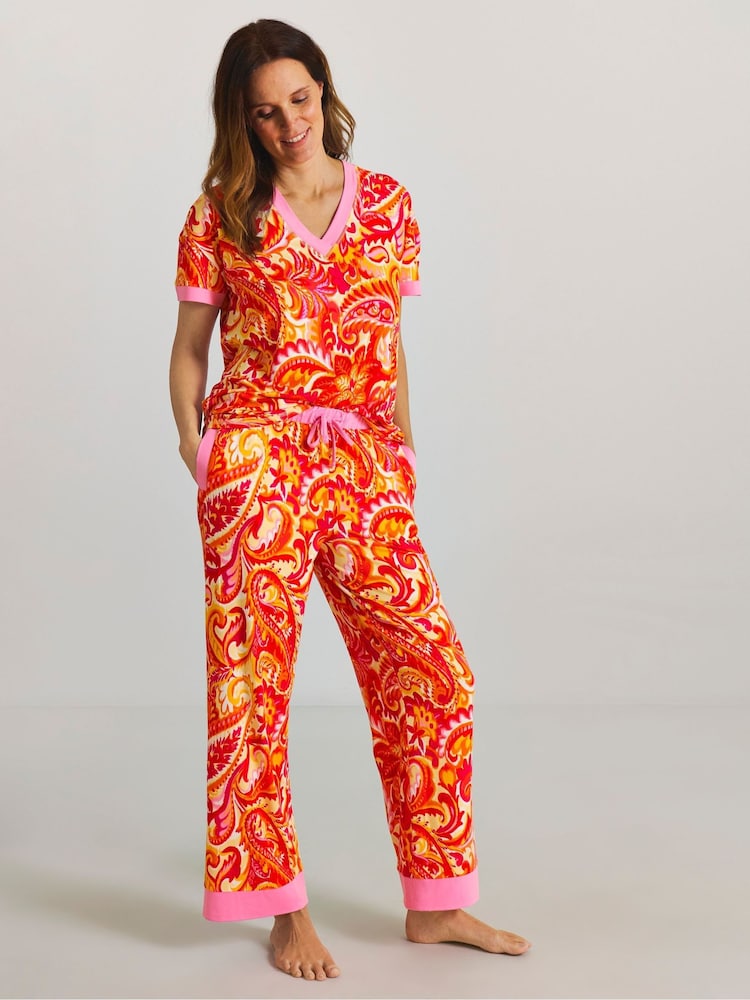 Figleaves White Paisley Pyjamas Set - Image 1 of 4 Figleaves White Paisley Pyjamas Set - Image 1 of 4