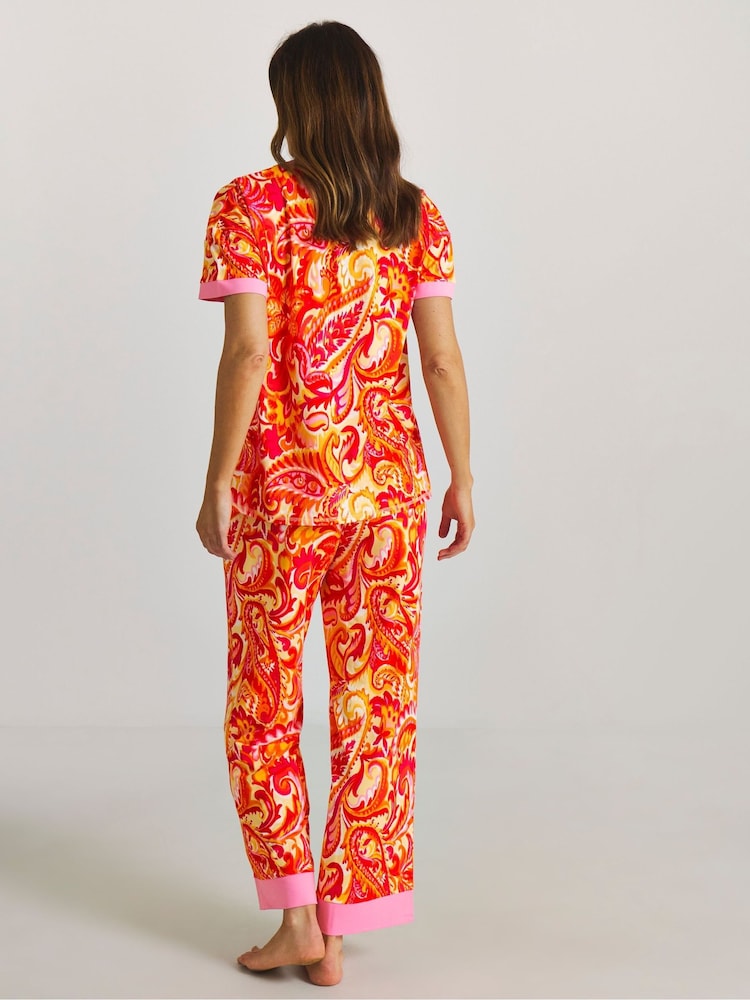 Figleaves White Paisley Pyjamas Set - Image 2 of 4 Figleaves White Paisley Pyjamas Set - Image 2 of 4