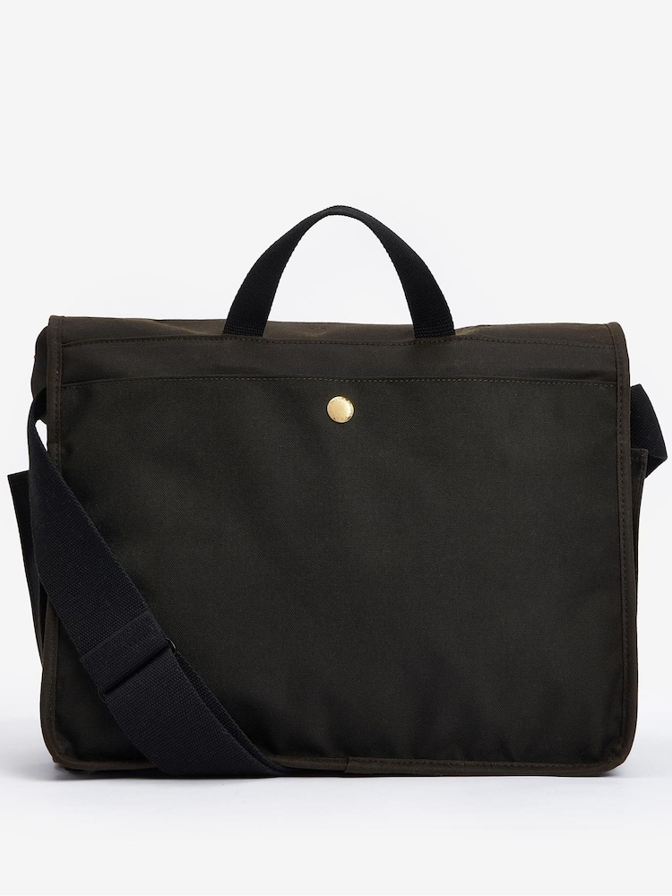 Barbour® Olive Green Field Wax Messenger Work Bag - Image 2 of 5