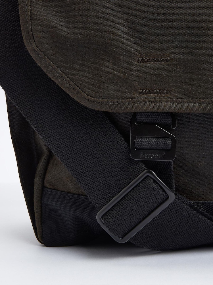 Barbour® Olive Green Field Wax Messenger Work Bag - Image 5 of 5