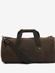 Barbour® Olive Green Explorer Wax Duffle Bag - Image 4 of 8