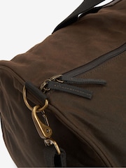 Barbour® Olive Green Explorer Wax Duffle Bag - Image 7 of 8