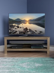 AVF Rustic Sawn Calibre Oak Effect Plus Corner TV Stand with Glass Shelf - Image 1 of 5