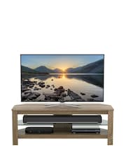 AVF Rustic Sawn Calibre Oak Effect Plus Corner TV Stand with Glass Shelf - Image 4 of 5