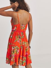 Figleaves Orange Strappy Mini Beach Dress - Image 2 of 4