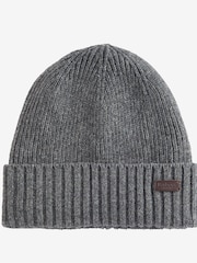 Barbour® Grey Carlton Knitted Fleece Lined Beanie Hat - Image 3 of 5
