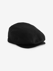 Barbour® Black Redshore Wool Blend Flat Cap - Image 1 of 4