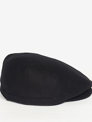 Barbour® Black Redshore Wool Blend Flat Cap - Image 3 of 4