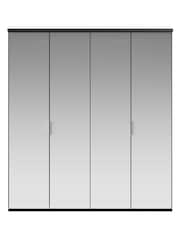 Wiemann Peyton Graphite Mirror Semi Fitted 4 Door Wardrobe - Image 2 of 6