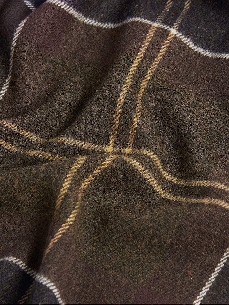 Barbour® International Green Galingale Tartan Scarf - Image 5 of 5