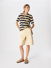 Whistles Blue Wide Stripe T-Shirt - Image 2 of 5