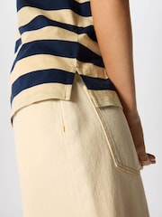 Whistles Blue Wide Stripe T-Shirt - Image 3 of 5