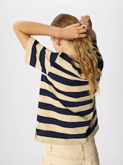 Whistles Blue Wide Stripe T-Shirt - Image 4 of 5