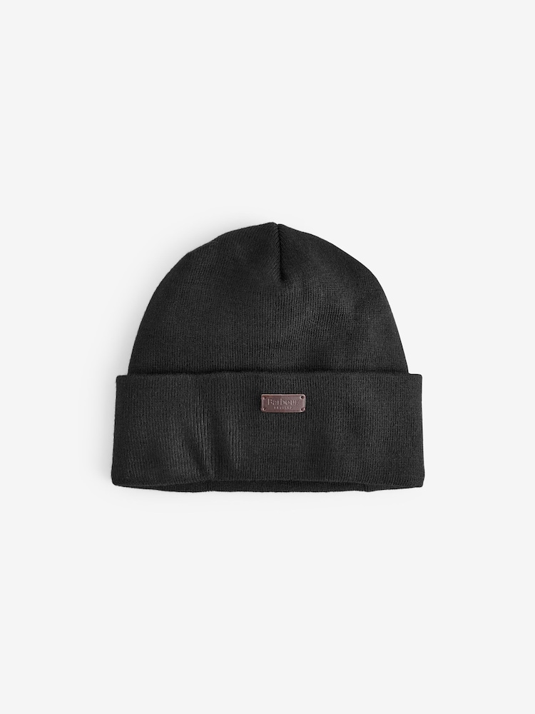 Barbour® Black Healey Knitted Beanie Hat - Image 1 of 3