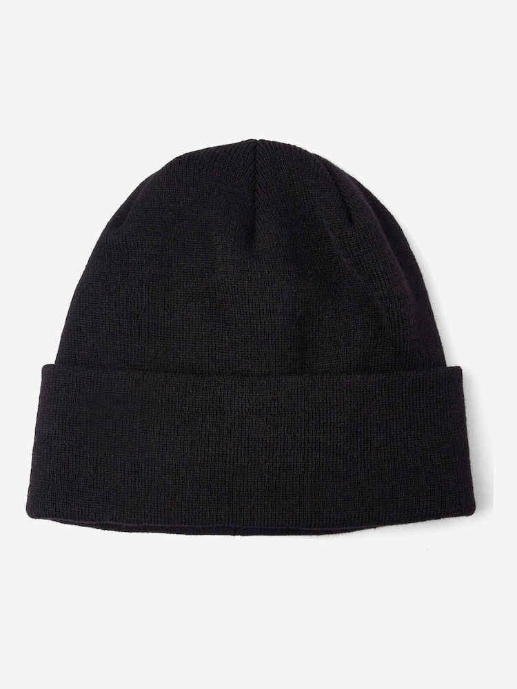 Barbour® Black Healey Knitted Beanie Hat - Image 2 of 3 Barbour® Black Healey Knitted Beanie Hat - Image 2 of 3
