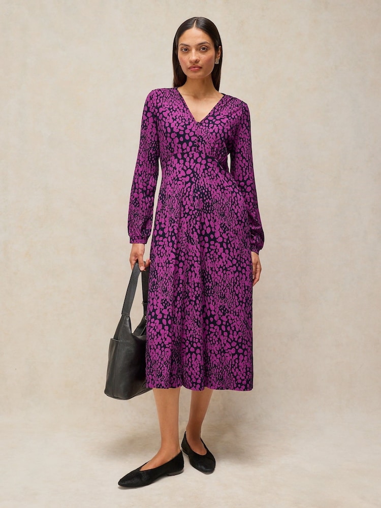 White Stuff Purple Megan Midi Dress - Image 1 of 6 White Stuff Purple Megan Midi Dress - Image 1 of 6
