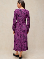 White Stuff Purple Megan Midi Dress - Image 2 of 6