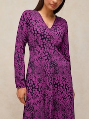 White Stuff Purple Megan Midi Dress - Image 3 of 6