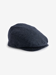 Barbour® Blue Barlow Wool Mix Flat Cap - Image 1 of 4