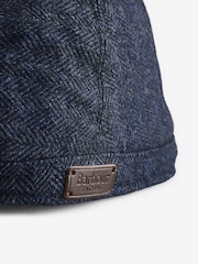 Barbour® Blue Barlow Wool Mix Flat Cap - Image 2 of 4