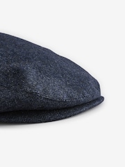 Barbour® Blue Barlow Wool Mix Flat Cap - Image 3 of 4